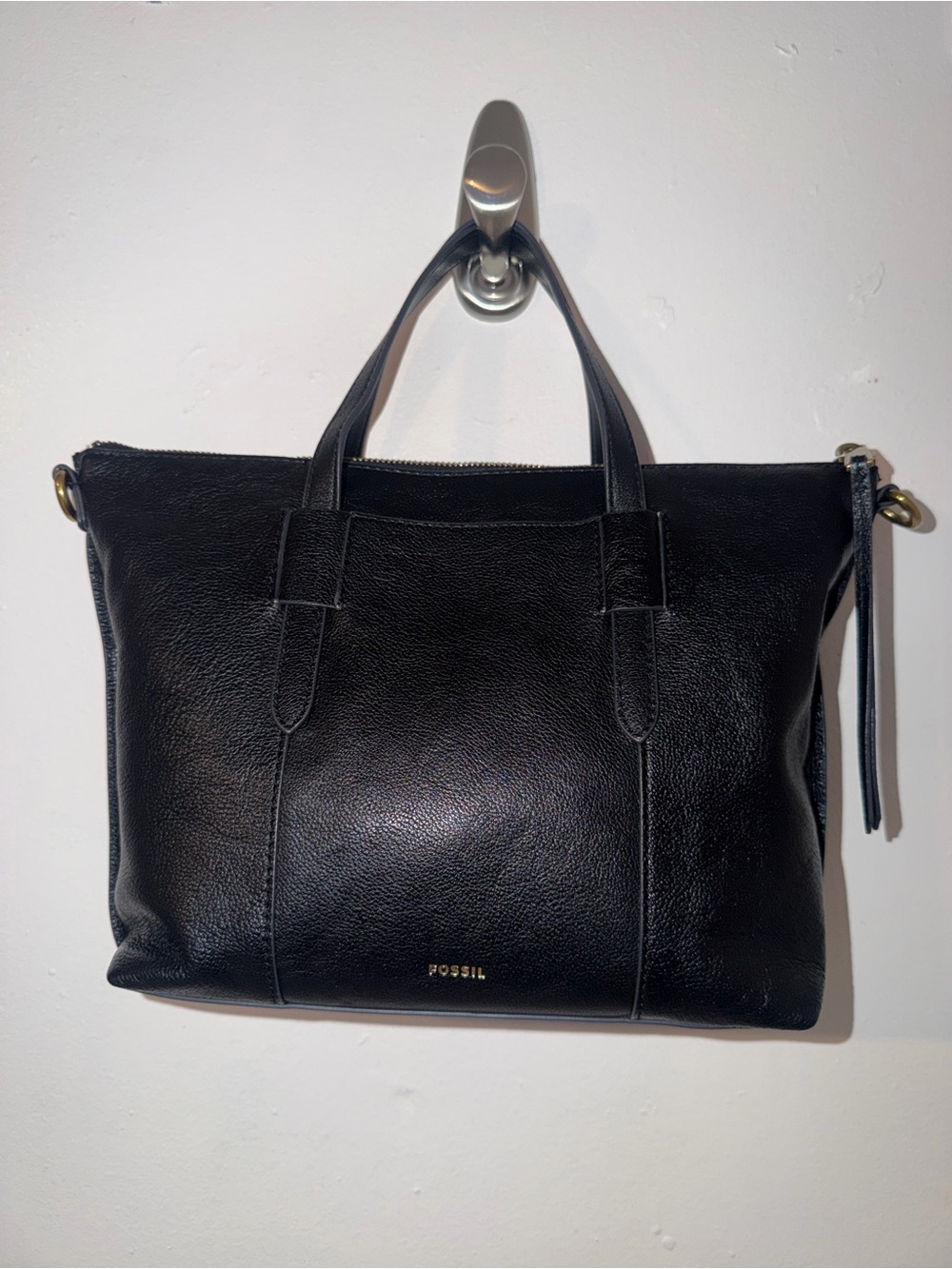 Fossil Skylar Black Pebbled Leather Satchel – New Without Tags